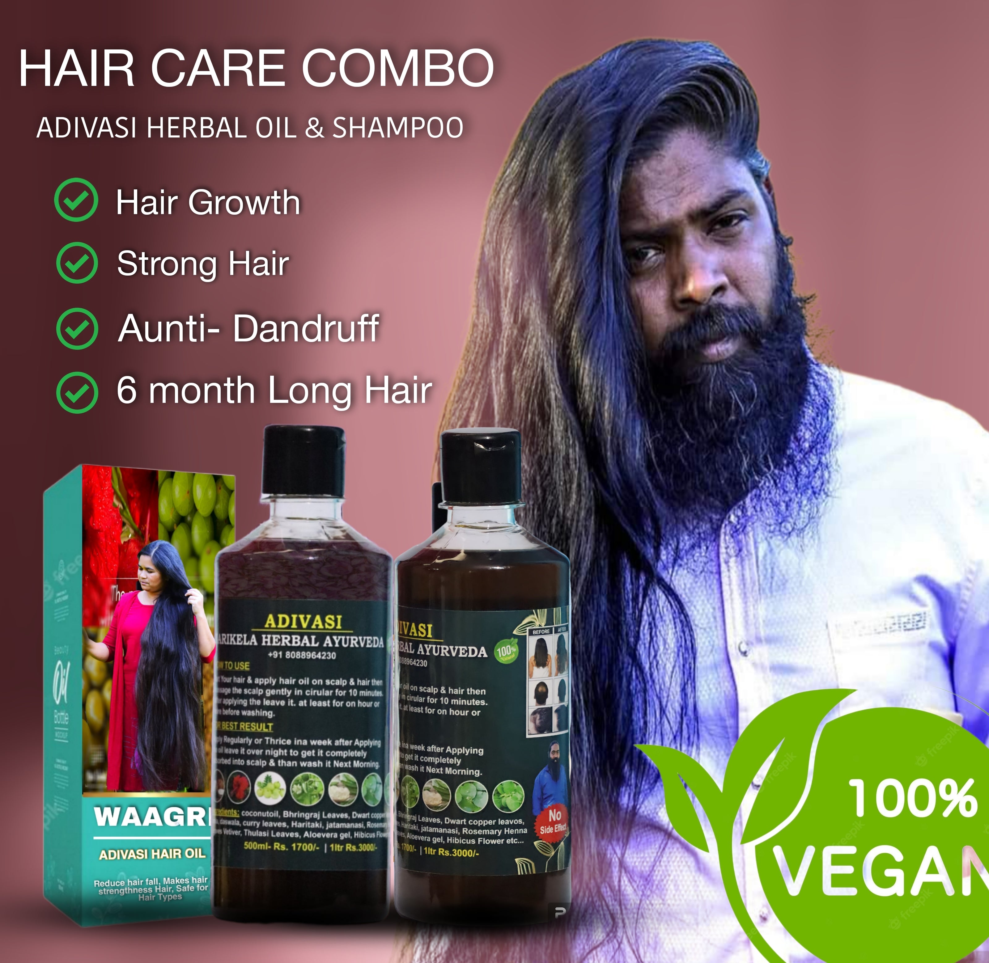 HAKKI PIKKI ADIVASI HERBAL HAIR OIL