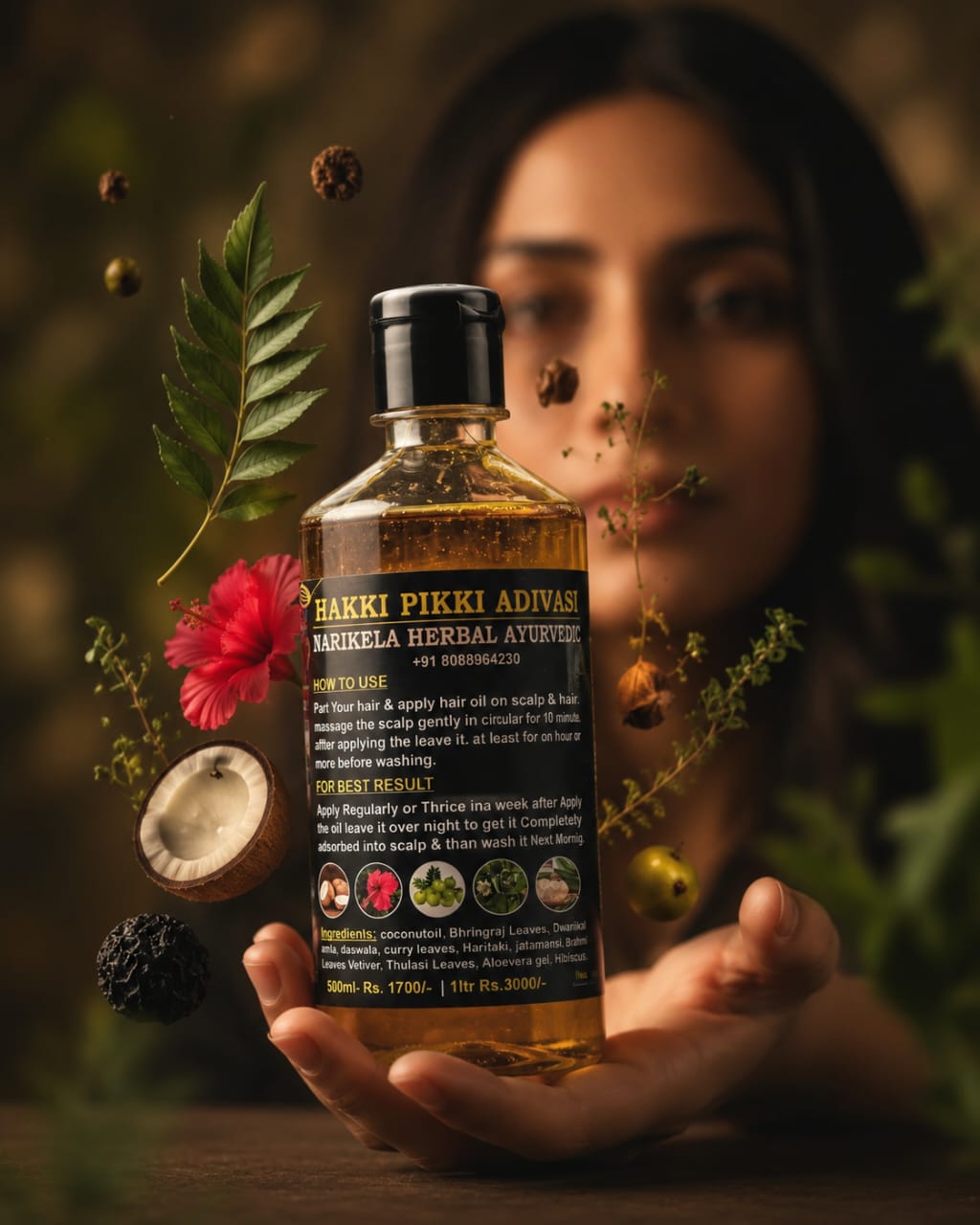 Original Hakki pikki product + shampoo